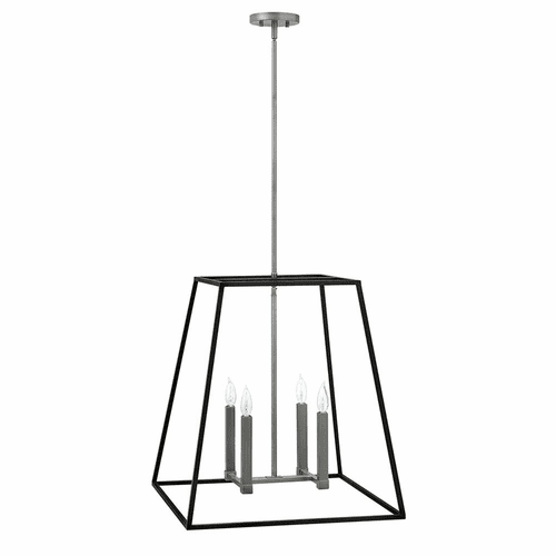 Hinkley Fulton Stem Hung Pendant - Aged Zinc - 3336DZ
