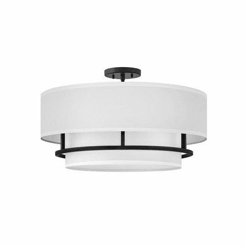 Hinkley Graham Large Semi-Flush Mount - Black - 38894BK