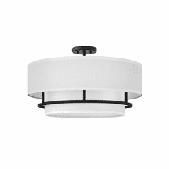 Hinkley Graham Large Semi-Flush Mount - Black - 38894BK
