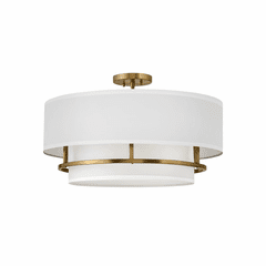 Hinkley Graham Large Semi-Flush Mount - Lacquered Brass - 38894LCB