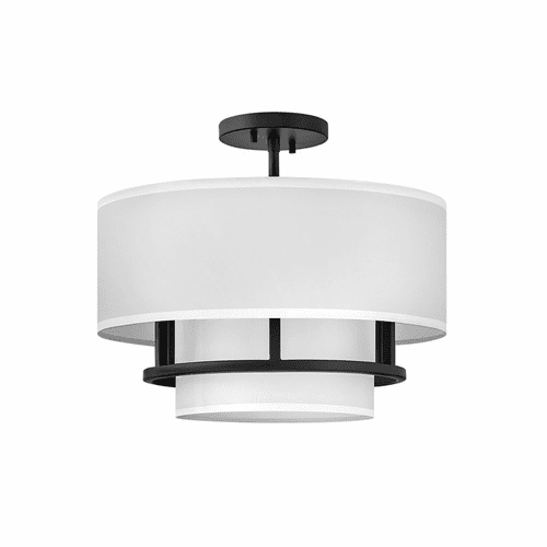 Hinkley Graham Medium Semi-Flush Mount - Black - 38893BK
