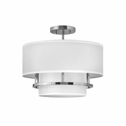 Hinkley Graham Medium Semi-Flush Mount - Polished Nickel - 38893PN