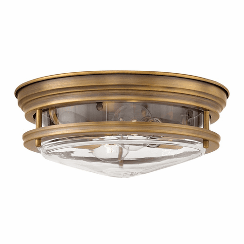 Hinkley Hadley Flush Mount - Brushed Bronze with Clear Glass - 3302BR-CL