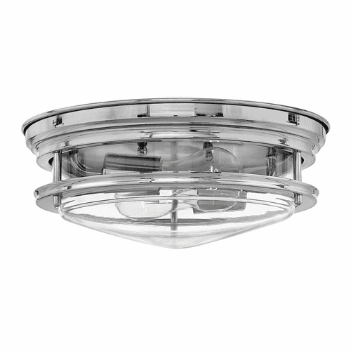 Hinkley Hadley Flush Mount - Chrome with Clear Glass - 3302CM-CL