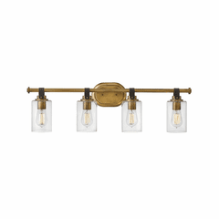 Hinkley Halstead Four Light Bath Vanity - Heritage Brass - 52884HB