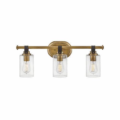 Hinkley Halstead Three Light Bath Vanity - Heritage Brass - 52883HB
