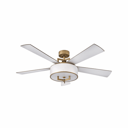 Hinkley Hampton 56" LED Ceiling Fan - Heritage Brass - 903056FHB-LID