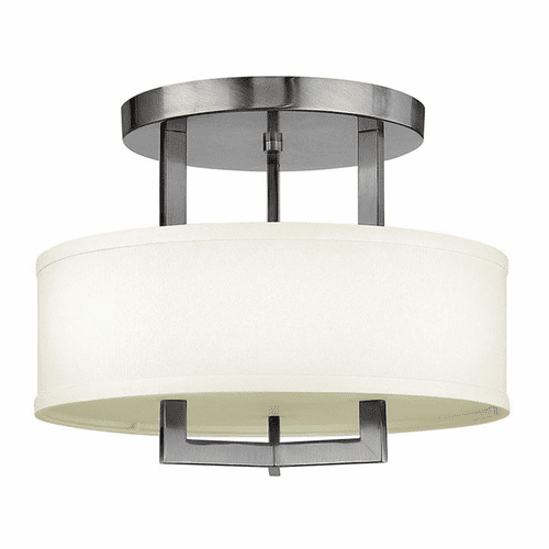 Hinkley Hampton Semi-Flush Mount - Antique Nickel - 3200AN-LED