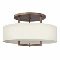 Hinkley Hampton Semi-Flush Mount - Brushed Bronze - 3211BR-LED