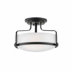 Hinkley Harper Medium Semi-Flush Mount - Black - 3641BK