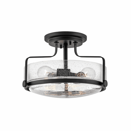 Hinkley Harper Medium Semi-Flush Mount - Black - 3641BK-CS