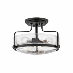 Hinkley Harper Medium Semi-Flush Mount - Black - 3641BK-CS