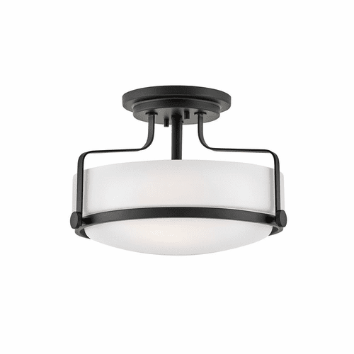 Hinkley Harper Medium Semi-Flush Mount - Black - 3641BK-LED