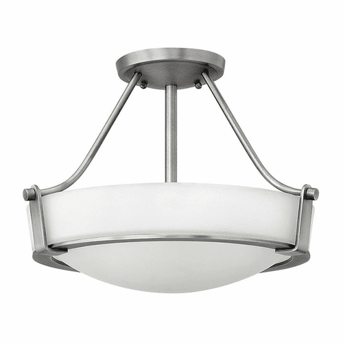 Hinkley Hathaway Semi-Flush Mount - Antique Nickel - 3220AN-LED