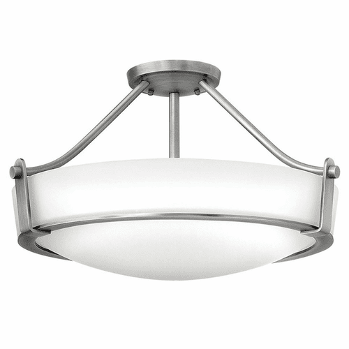 Hinkley Hathaway Semi-Flush Mount - Antique Nickel - 3221AN