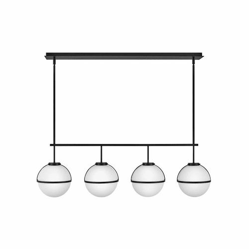 Hinkley Hollis Four Light Linear Chandelier - Black - 39675BK