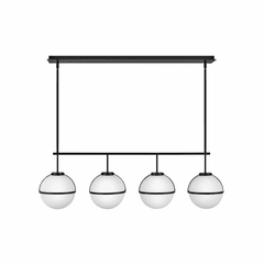 Hinkley Hollis Four Light Linear Chandelier - Black - 39675BK