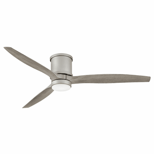Hinkley Hover Flush 60" LED Ceiling Fan - Brushed Nickel - 900860FBN-LWD