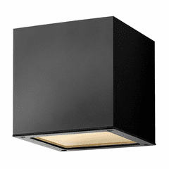 Hinkley Kube Outdoor Small Wall Mount - Satin Black - 1768SK Hinkley Kube Outdoor Small Wall Mount - Satin Black - 1768SK