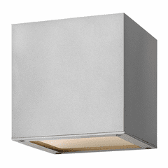 Hinkley Kube Outdoor Small Wall Mount - Titanium - 1768TT Hinkley Kube Outdoor Small Wall Mount - Titanium - 1768TT