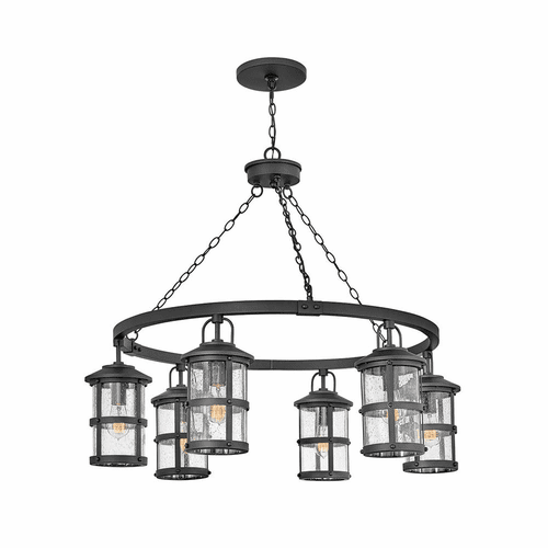 Hinkley Lakehouse Outdoor Hanging Light - Black - 2689BK-LV
