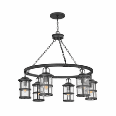 Hinkley Lakehouse Outdoor Hanging Light - Black - 2689BK-LV