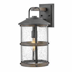 Hinkley Lakehouse Outdoor Medium Wall Mount Lantern - Aged Zinc - 2684DZ-LL Hinkley Lakehouse Outdoor Medium Wall Mount Lantern - Aged Zinc - 2684DZ-LL