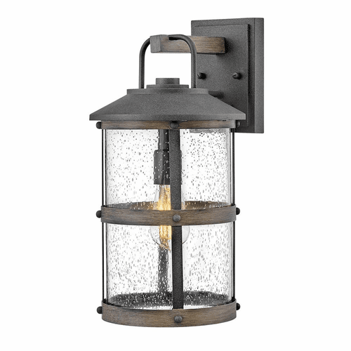 Hinkley Lakehouse Outdoor Medium Wall Mount Lantern - Aged Zinc - 2684DZ-LL