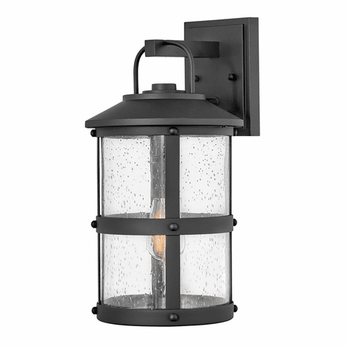 Hinkley Lakehouse Outdoor Medium Wall Mount Lantern - Black - 2684BK-LL