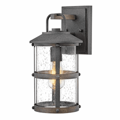 Hinkley Lakehouse Outdoor Small Wall Mount Lantern - Aged Zinc - 2680DZ-LL