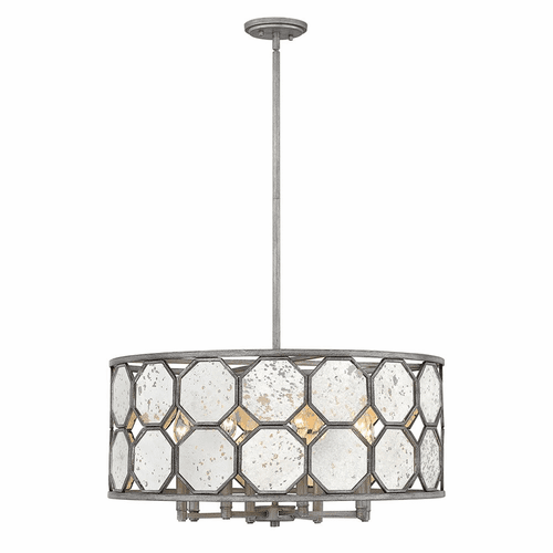 Hinkley Lara Single Tier Drum Chandelier - Brushed Silver - 3566BV