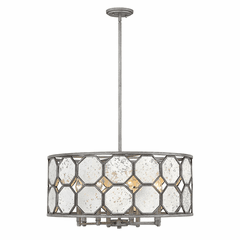 Hinkley Lara Single Tier Drum Chandelier - Brushed Silver - 3566BV