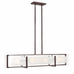 Hinkley Latitude Stem Hung Linear Chandelier - Oil Rubbed Bronze - 3996OZ Hinkley Latitude Stem Hung Linear Chandelier - Oil Rubbed Bronze - 3996OZ
