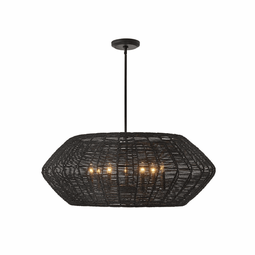 Hinkley Luca Large Drum Chandelier - Black - 40385BLK