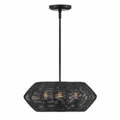 Hinkley Luca Small Drum Chandelier - Black - 40383BLK