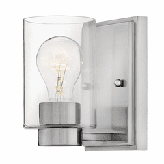 Hinkley Miley Bathroom Wall Sconce - Brushed Nickel with Clear Glass - 5050BN-CL