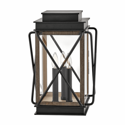 Hinkley Montecito 3-LT Medium Pier Mount Lantern - Black - 11197BK-LV
