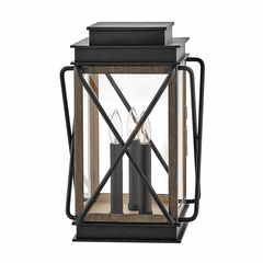 Hinkley Montecito 3-LT Medium Pier Mount Lantern - Black - 11197BK-LV