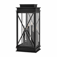 Hinkley Montecito Large Outdoor Wall Mount Lantern - Museum Black - 11195MB