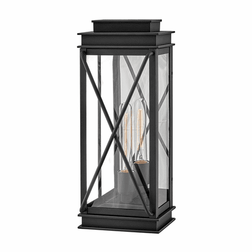 Hinkley Montecito Medium Outdoor Wall Mount Lantern - Museum Black - 11194MB