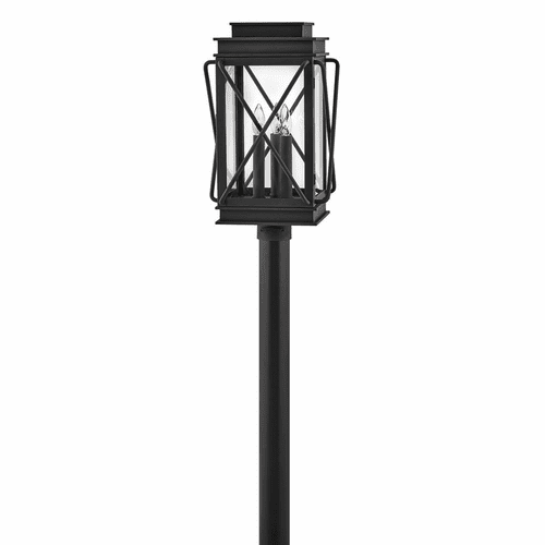 Hinkley Montecito Medium Post Top or Pier Mount Lantern - Museum Black - 11191MB