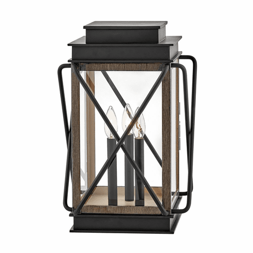Hinkley Montecito Outdoor Medium Pier Mount Lantern - Black - 11197BK