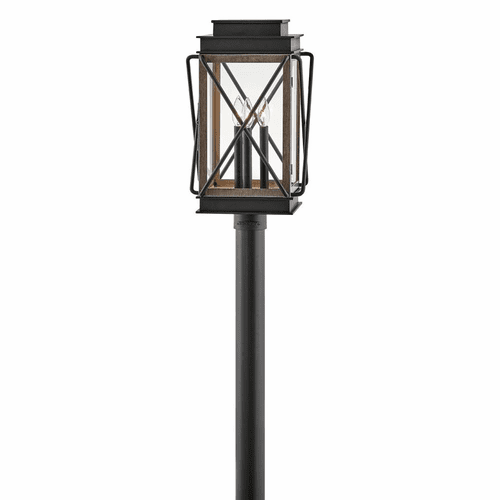 Hinkley Montecito Outdoor Medium Post Top or Pier Mount Lantern - Black - 11191BK