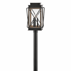 Hinkley Montecito Outdoor Medium Post Top or Pier Mount Lantern - Black - 11191BK
