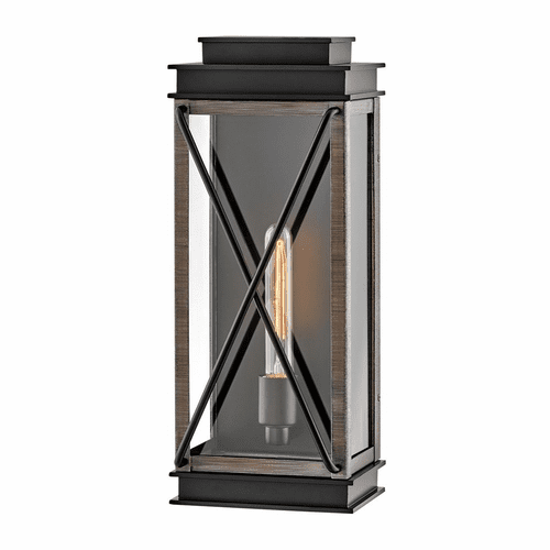 Hinkley Montecito Outdoor Medium Wall Mount Lantern - Black - 11194BK