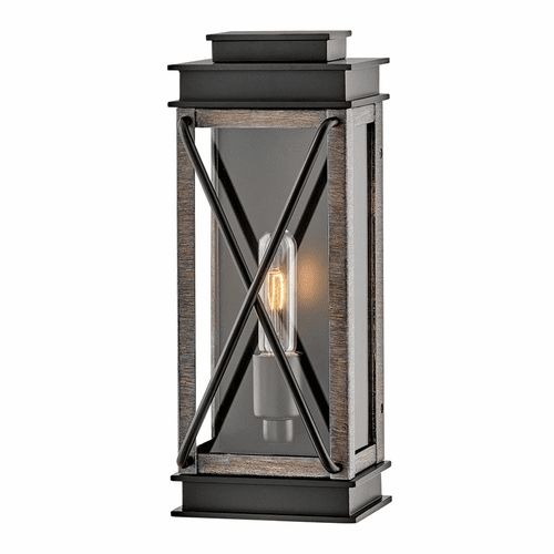 Hinkley Montecito Outdoor Small Wall Mount Lantern - Black - 11190BK