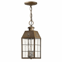 Hinkley Nantucket Outdoor Hanging Light - Aged Brass - 2372AS Hinkley Nantucket Outdoor Hanging Light - Aged Brass - 2372AS