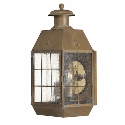 Hinkley Nantucket Outdoor Medium Wall Mount - Aged Brass - 2374AS