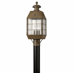 Hinkley Nantucket Outdoor Post Top/ Pier Mount - Aged Brass - 2371AS