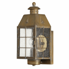 Hinkley Nantucket Outdoor Small Wall Mount - Aged Brass - 2370AS Hinkley Nantucket Outdoor Small Wall Mount - Aged Brass - 2370AS